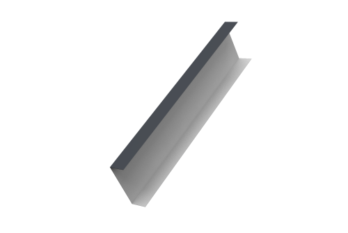 Декоративная накладка на столб универсальная 80х80 для забора жалюзи 0,7 PE RAL 7024 мокрый асфальт (2м)