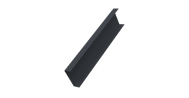 Декоративная накладка на столб универсальная 80х80 для забора жалюзи 0,45 Drap TwinColor RAL 7024 мокрый асфальт (3м)