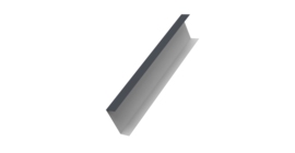 Декоративная накладка на столб универсальная 80х80 для забора жалюзи 0,5 Satin RAL 7024 мокрый асфальт (3м)