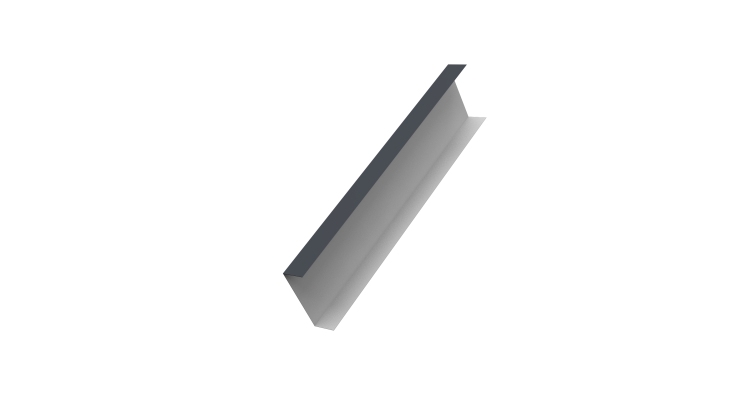 Декоративная накладка на столб универсальная 80х80 для забора жалюзи 0,5 Drap TX RAL 7024 мокрый асфальт (1,8м)