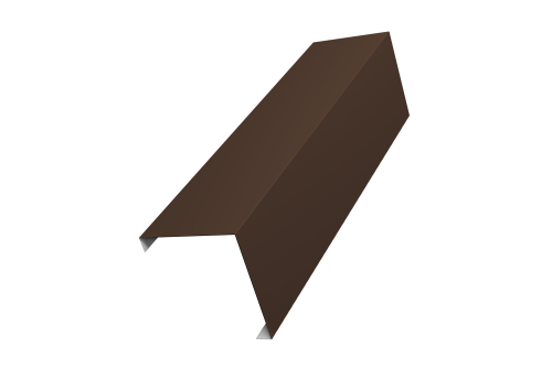 Декоративная накладка на столб универсальная угловая 60х60 для забора жалюзи 0,7 PE RAL 8017 шоколад (3м)