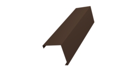 Декоративная накладка на столб универсальная угловая 62х55 для забора жалюзи 0,5 Atlas X RAL 8017 шоколад (2,5м)