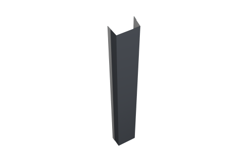 Крепежная планка нижняя Texas 0,7 PE RAL 7024 мокрый асфальт (1,8м)