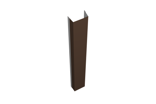 Крепежная планка нижняя Texas 0,5 Satin RAL 8017 шоколад (2м)