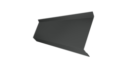 Планка примыкания в штробу 60 - 0.5 мм Rooftop Бархат RAL 7016 антрацитово-серый (2 м)