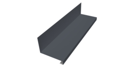 Планка примыкание нижнее к трубе для Кликфальц Pro 0,5 PE с пленкой RAL 7024 мокрый асфальт (2м)