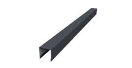 Планка вертикальная лицевая для забора жалюзи Palermo 0,5 PurPro RAL 7024 мокрый асфальт (1,8м)