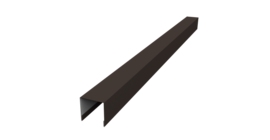 Планка вертикальная лицевая для забора жалюзи Palermo 0,45 Drap TX RR 32 темно-коричневый (3м)