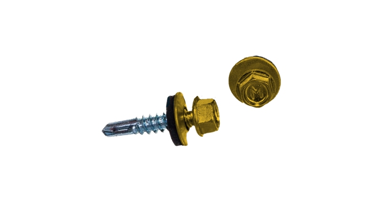 Саморез по металлу Daxmer 5,5х25 RAL 1018 (250) сверло №3