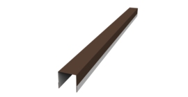 Планка вертикальная обратная для забора жалюзи Palermo 0,5 Velur X RAL 8017 шоколад (2,5м)