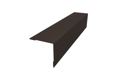 Планка завершающая 50х50 жалюзи Milan 0,45 Drap-double TX RAL 8017 шоколад (3м)