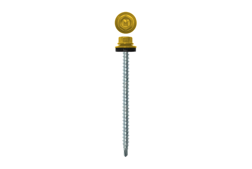 Саморез кровельный Daxmer 4,8х70 RAL 1018 (100) сверло №1