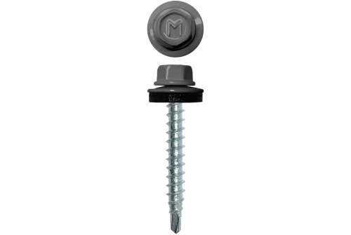 Саморез кровельный Daxmer 4,8х29 RAL 7004 (250) сверло №1