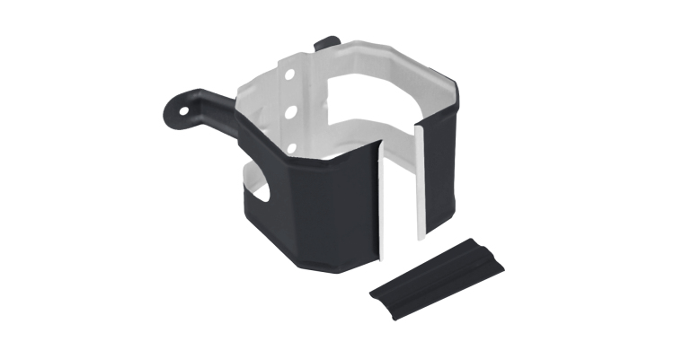 Кронштейн трубы на дерево прямоугольный Vortex Matt RAL 7024