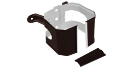 Кронштейн трубы на дерево прямоугольный Vortex Matt RAL 8017