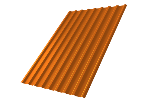 Профнастил С20R 0.45 PE RAL 2004 оранжевый